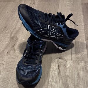 ASICS Men's Black and Blue Athletic Shoes